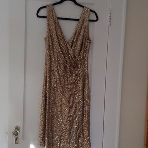 Ralph Lauren gold sequened dress